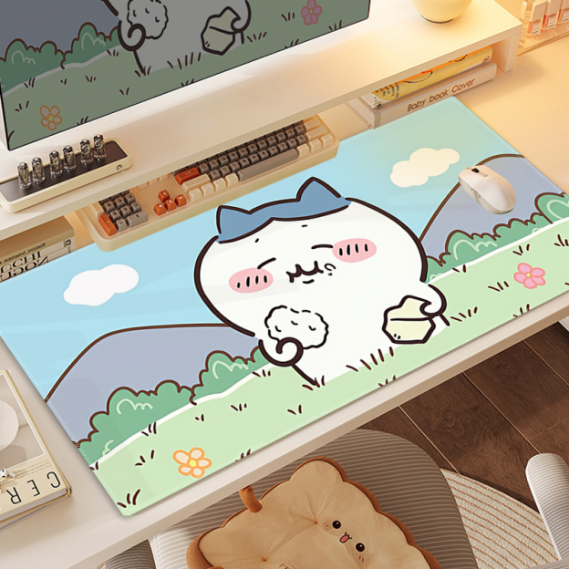 Chiikawa 主題桌墊 布質滑鼠墊-CASEZONE