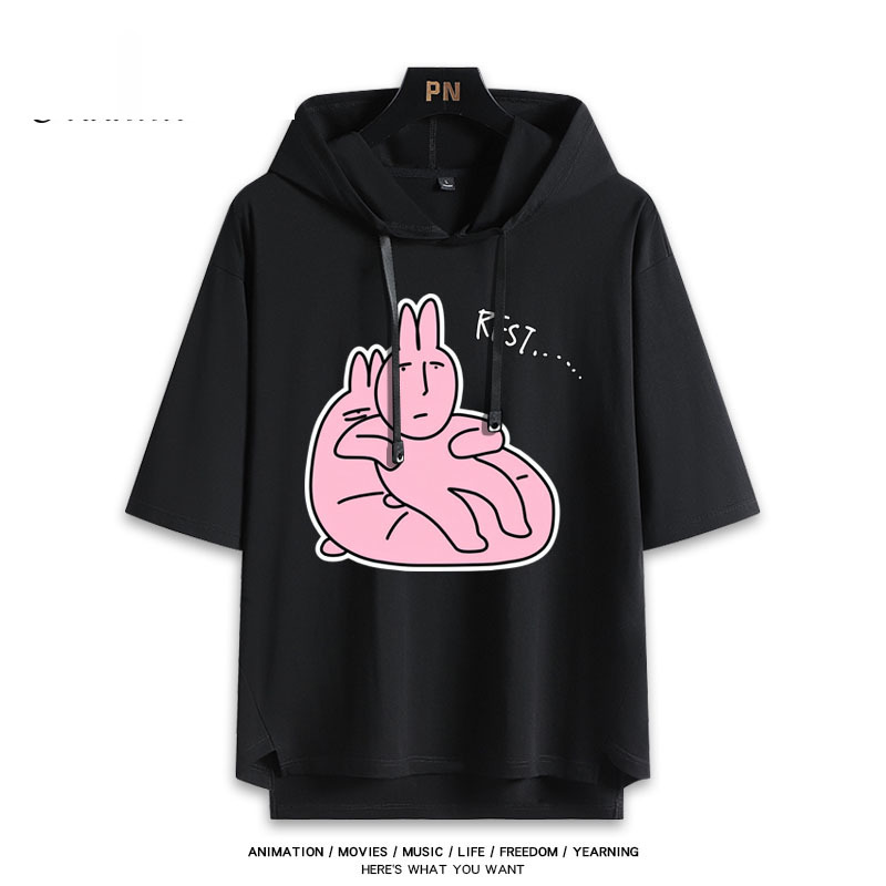 粉紅兔子My Friend Rabbit 連帽短袖T恤