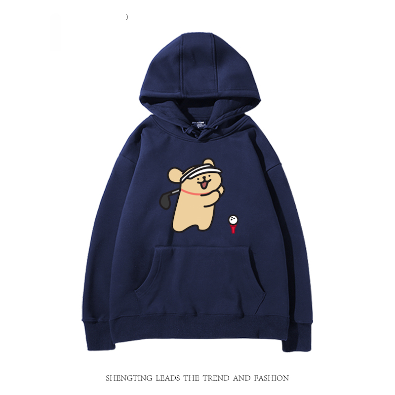 線條小狗新款 親子情侶男女款連帽衛衣-CASEZONE