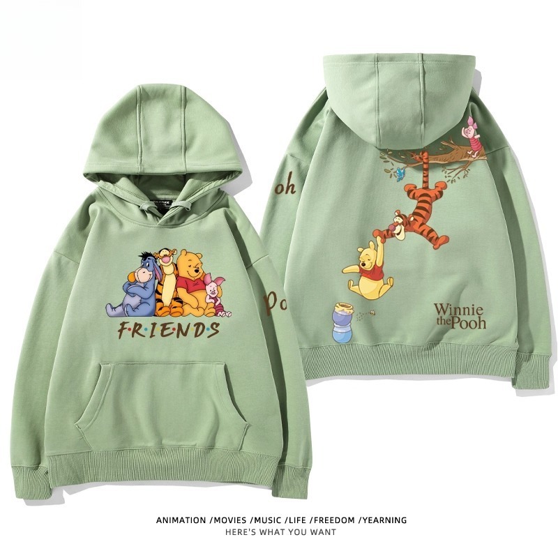 小熊維尼 聯名衛衣2025秋冬新款親子情侶裝連帽衛衣