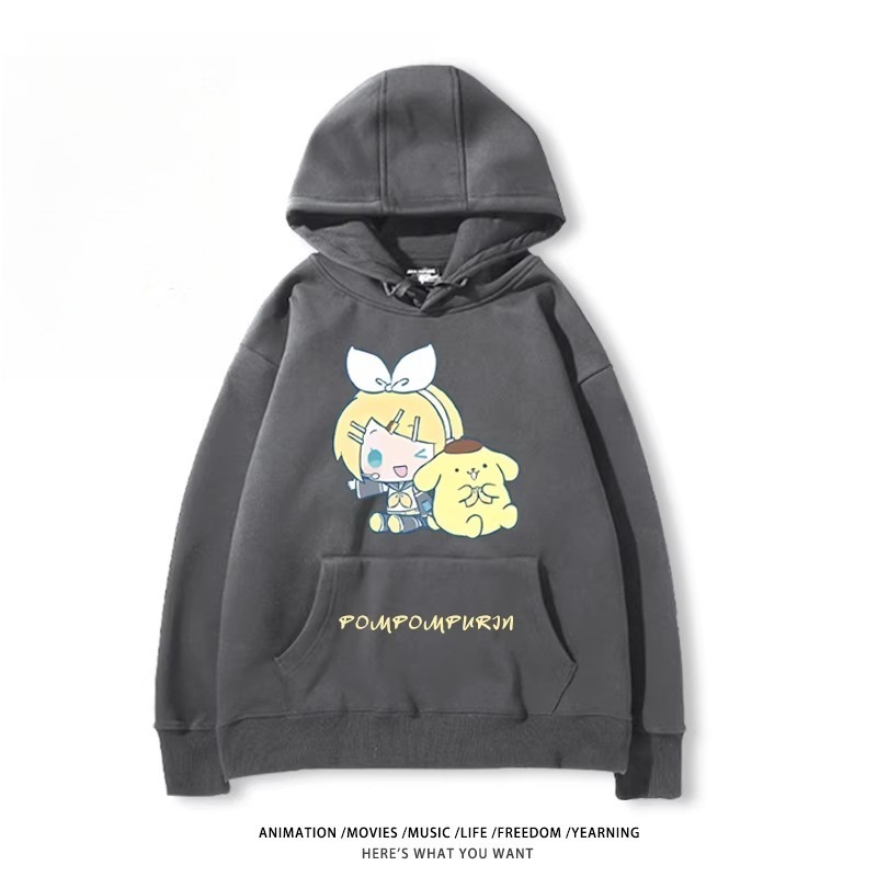 初音未來X三麗鷗新款 親子情侶男女款連帽衛衣