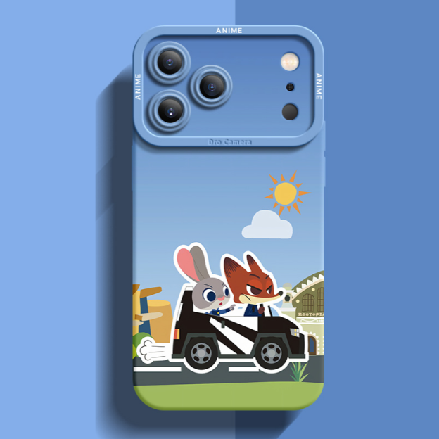 動物方城市液態矽膠全包防摔軟殼