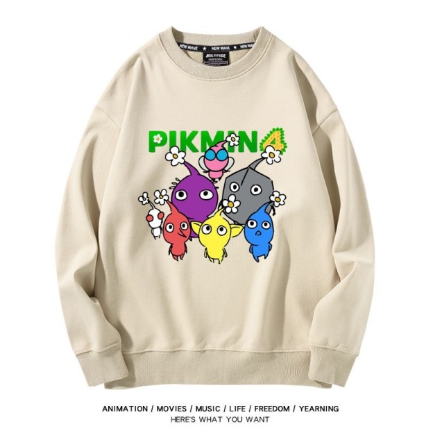 皮克敏PIKMIN4聯名男女同款情侶親子 圓領長袖