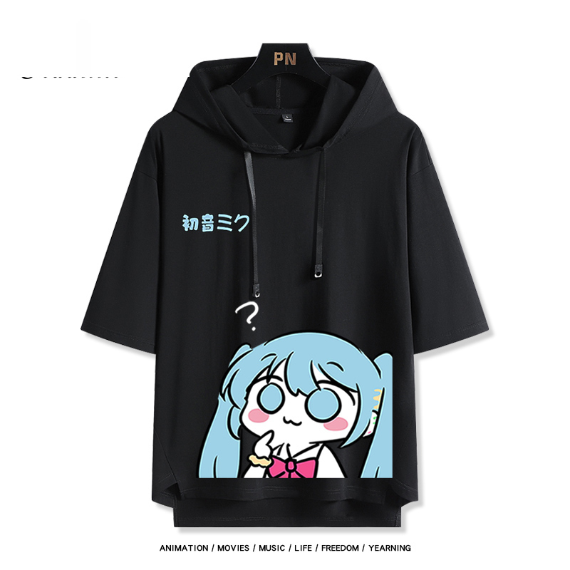 初音未來 Miku&Teto 連帽短袖T恤