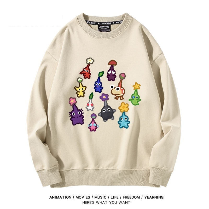 皮克敏PIKMIN4聯名男女同款情侶親子 圓領長袖