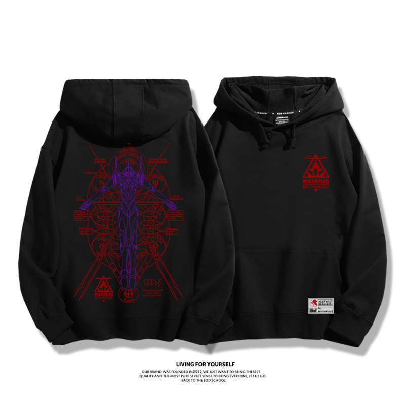 新世紀福音戰士新款 親子情侶男女款連帽衛衣-CASEZONE