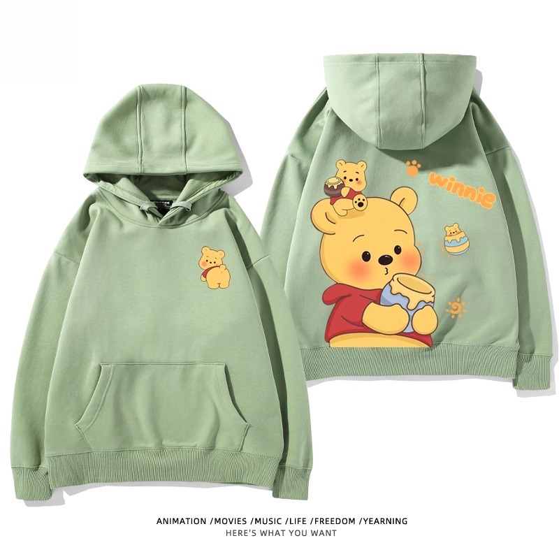 小熊維尼 聯名衛衣2025秋冬新款親子情侶裝連帽衛衣