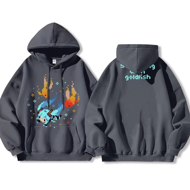 初音未來 聯名衛衣2025秋冬新款 親子情侶裝連帽衛衣