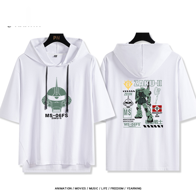 機動戰士高達 連帽短袖T恤-CASEZONE