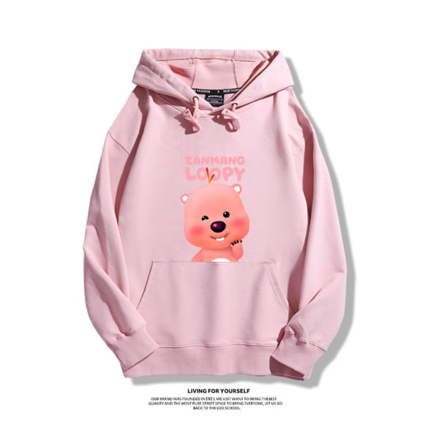 小海狸露比loopy新款 親子情侶男女款連帽衛衣-CASEZONE