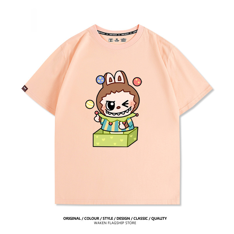 Labubu周邊卡通 印花短袖T恤-CASEZONE