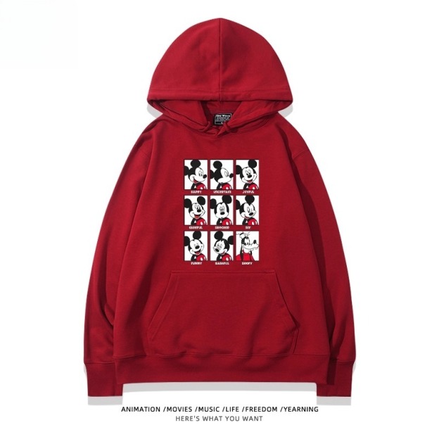 米老鼠米奇米妮 聯名衛衣2025秋冬新款親子情侶裝連帽衛衣