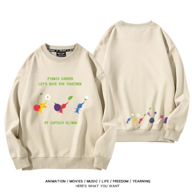 皮克敏PIKMIN4聯名男女同款情侶親子 圓領長袖