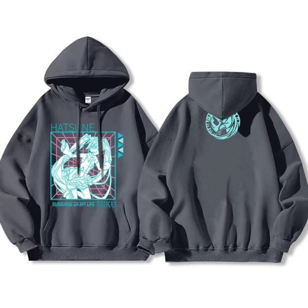 初音未來 聯名衛衣2025秋冬新款 親子情侶裝連帽衛衣