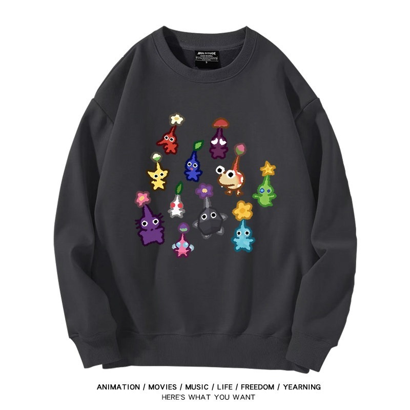 皮克敏PIKMIN4聯名男女同款情侶親子 圓領長袖