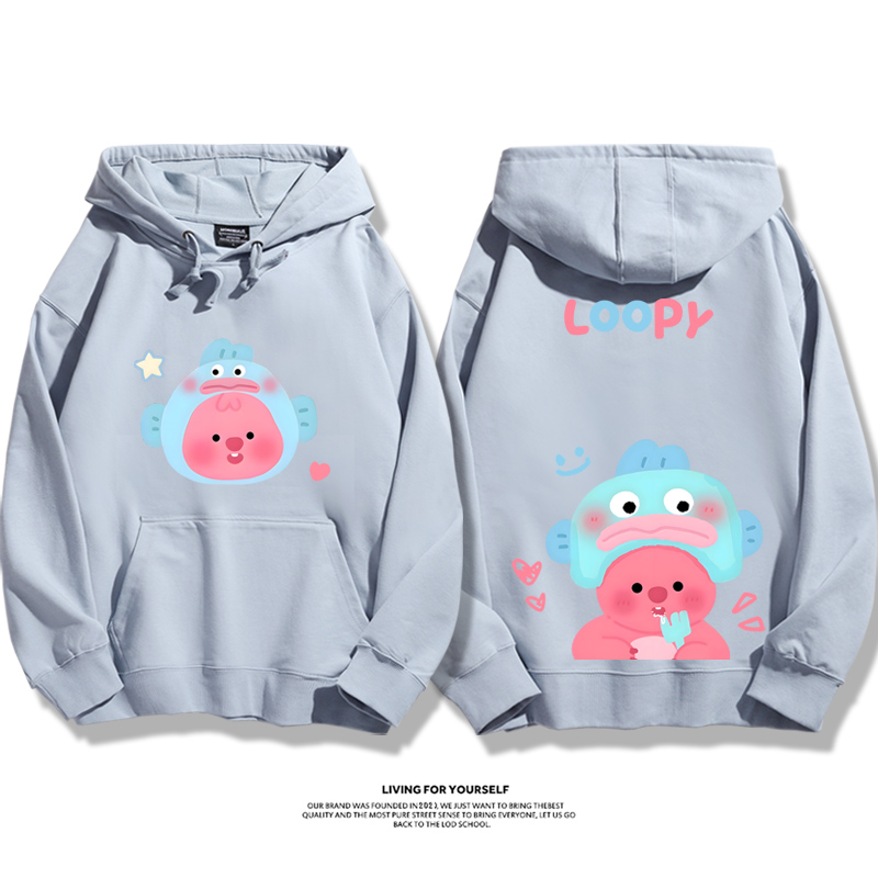Loopy聯名新款 親子情侶男女款連帽衛衣-CASEZONE