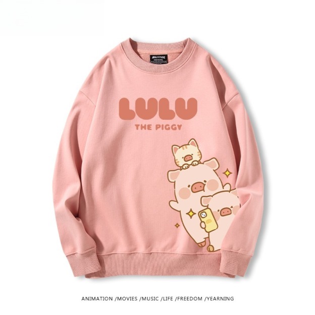 LuLu豬 聯名親子情侶裝 圓領長袖