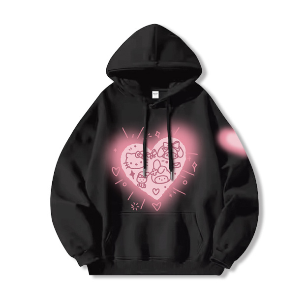 HelloKitty新款 寬鬆百搭 秋冬款 寬鬆連帽衛衣-ZUIHANG SHOP