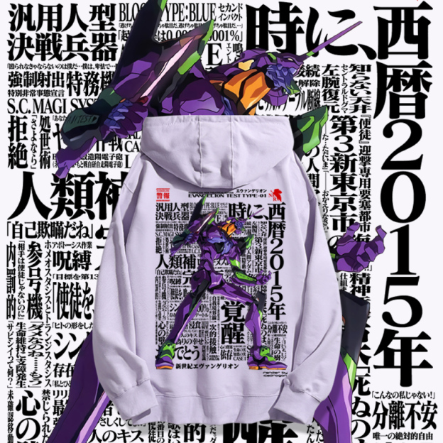 EVA新世紀福音戰士新款 親子情侶男女款連帽衛衣-CASEZONE