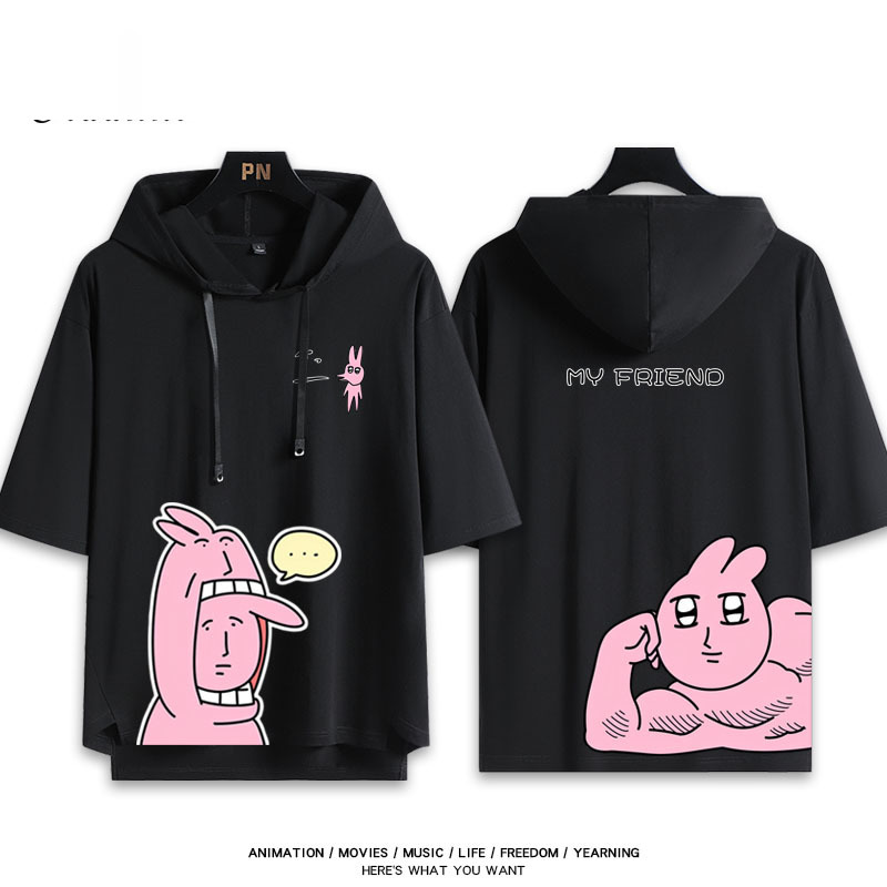 粉紅兔子My Friend Rabbit 連帽短袖T恤