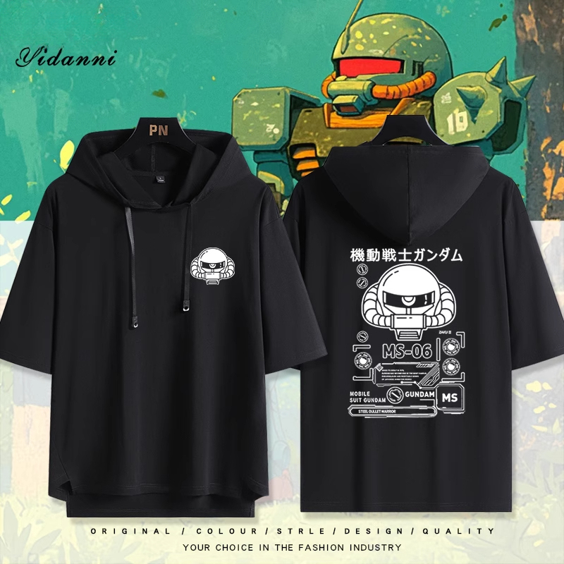 機動戰士高達 連帽短袖T恤-CASEZONE