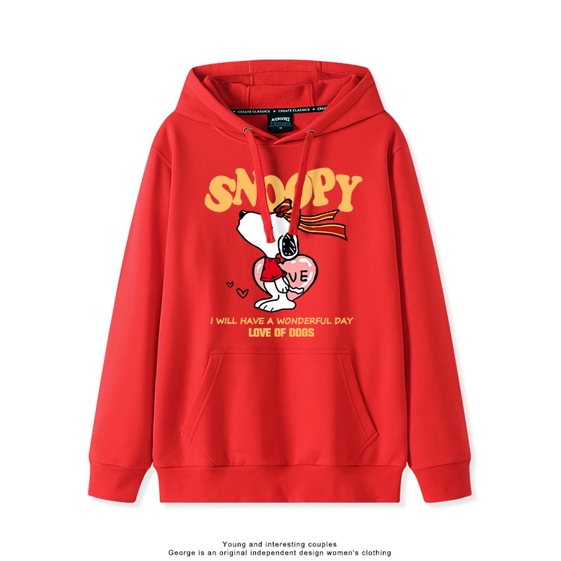 史努比 聯名衛衣2025秋冬新款親子情侶裝連帽衛衣