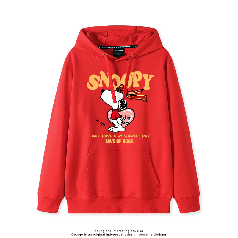 史努比 聯名衛衣2025秋冬新款親子情侶裝連帽衛衣