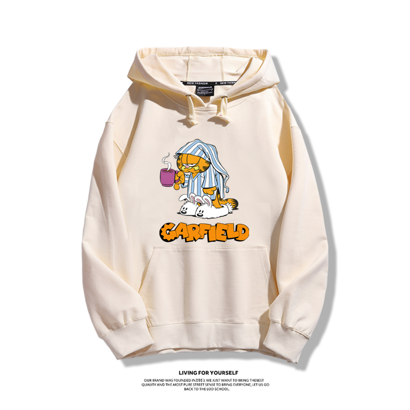 加菲貓新款 親子情侶男女款連帽衛衣-CASEZONE