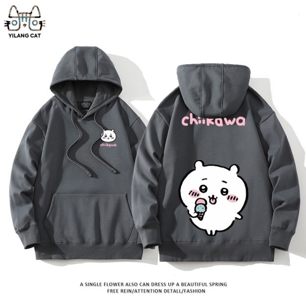 Chiikawa聯名衛衣2025秋冬新款親子情侶裝連帽衛衣