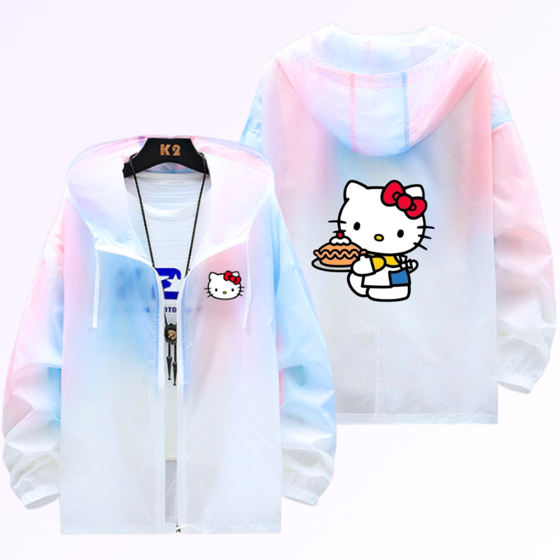 三麗鷗Hello Kitty凱蒂貓 輕薄透氣漸變防曬衣外套