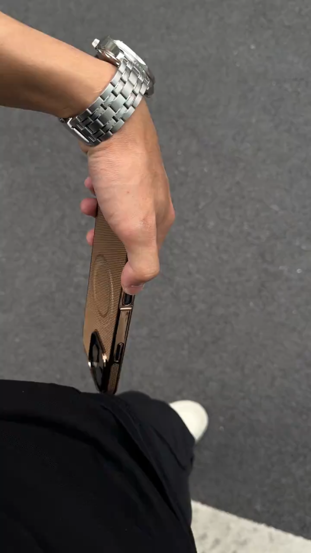 商務磁吸皮紋電鍍手機殼