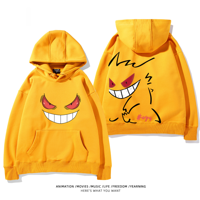 寶可夢 聯名衛衣2024秋冬新款親子情侶裝薄絨款連帽衛衣