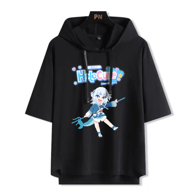 Vtuber HOLOLIVE 像素風 連帽短袖T恤-CASEZONE