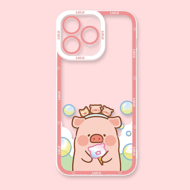 罐頭豬LuLu天使眼透明防摔軟殼