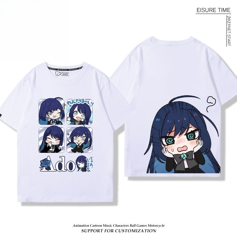 Ado歌手 2026親子情侶男女同款 印花短袖T恤