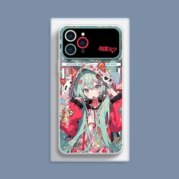 初音未來液態大視窗全包矽膠防摔軟殼-CASEZONE