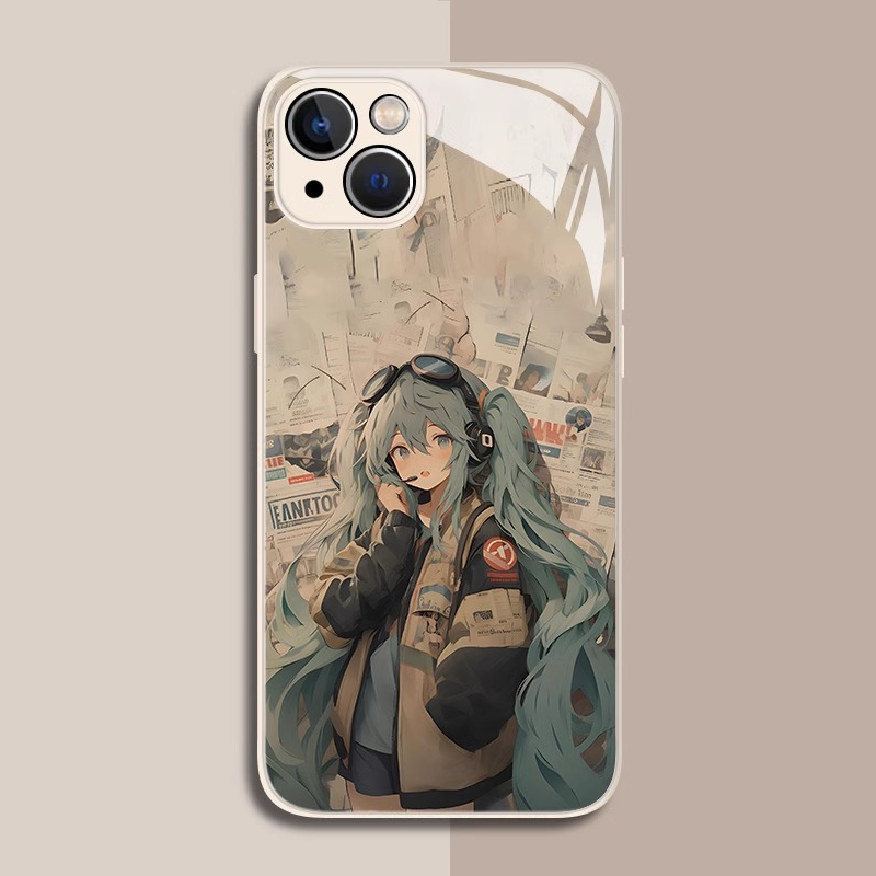 初音未來新款高清全包防摔玻璃殼-CASEZONE