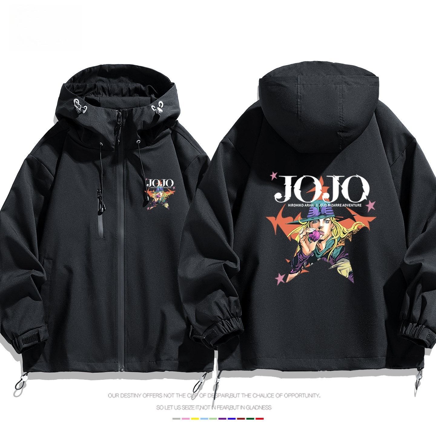 JOJO的奇妙冒險飆馬野郎周邊 男女同款秋冬衝鋒衣