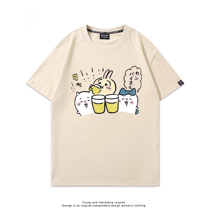 Chiikawa 2025親子情侶男女同款 印花短袖T恤-CASEZONE