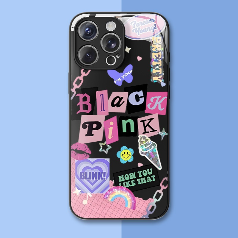BLACKPINK新款高清全包防摔玻璃殼-CASEZONE