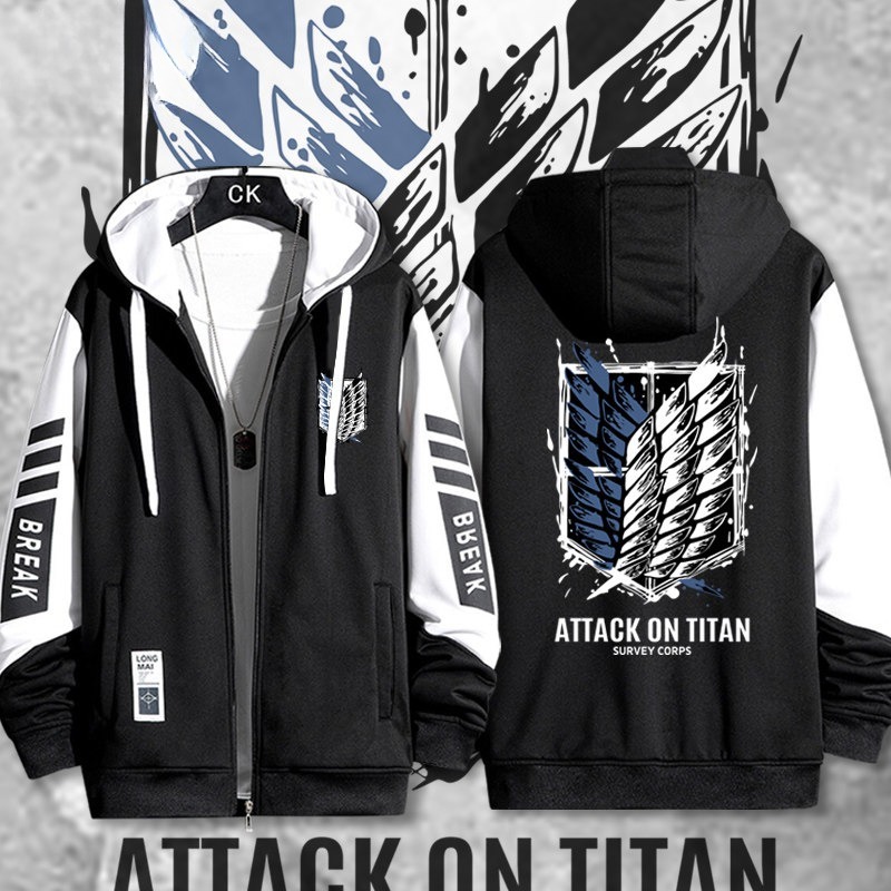 進擊的巨人 調查兵團 手繪連帽衫 春秋舒適外套