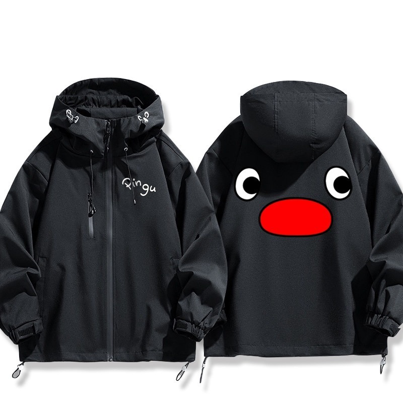 Pingu企鵝家族周邊 男女同款秋冬衝鋒衣