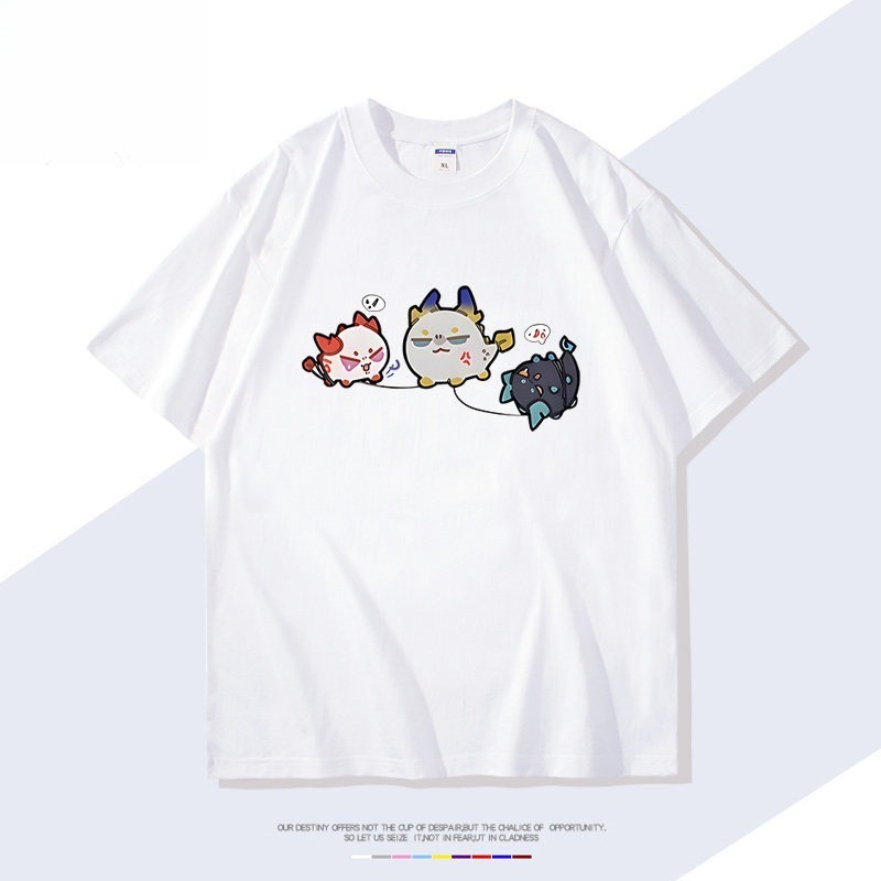 明日方舟泡泡龍 印花短袖T恤