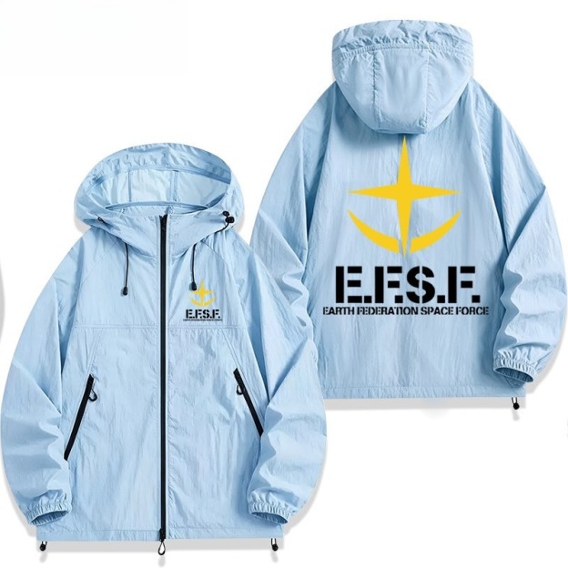 機動戰士鋼彈EFF地球聯邦軍 男女輕薄透氣防曬服外套
