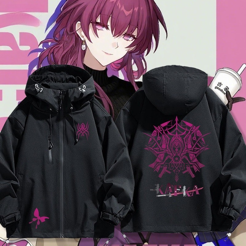 星穹鐡道卡芙卡周邊 男女同款秋冬衝鋒衣