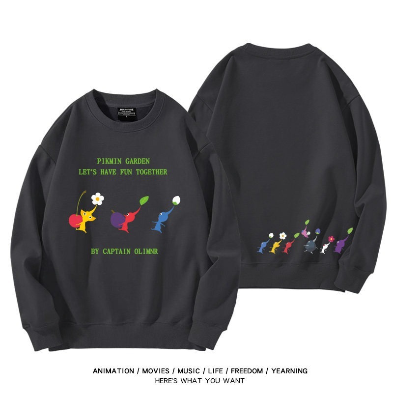 皮克敏PIKMIN4聯名男女同款情侶親子 圓領長袖