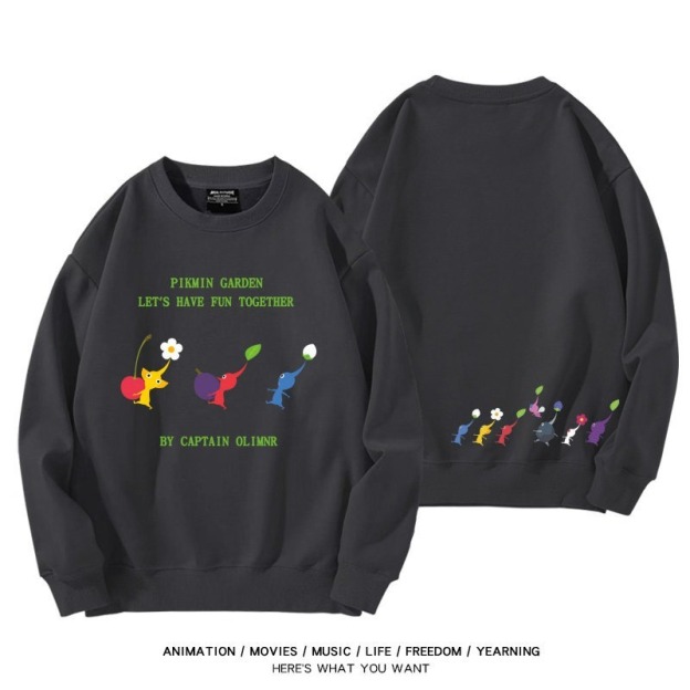 皮克敏PIKMIN4聯名男女同款情侶親子 圓領長袖