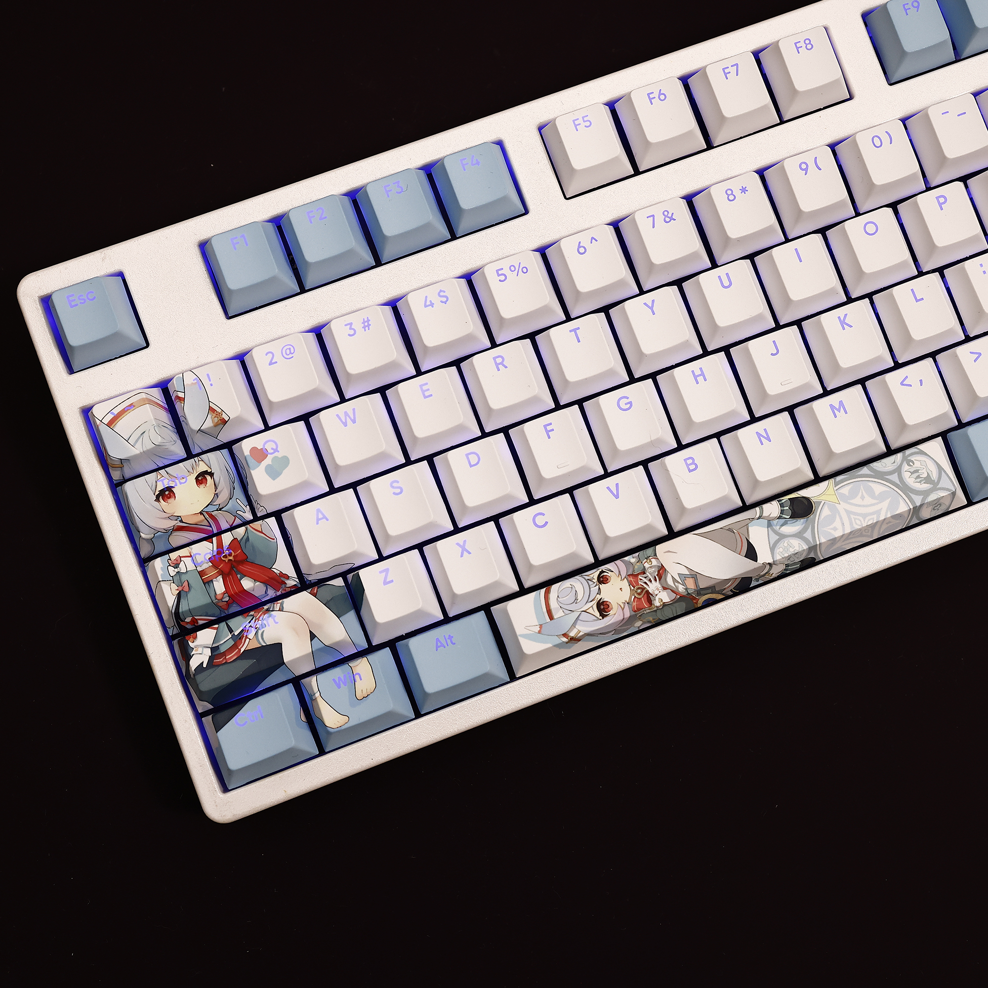 希格雯透光RGB108鍵標準配列衛星軸鍵帽-CASEZONE