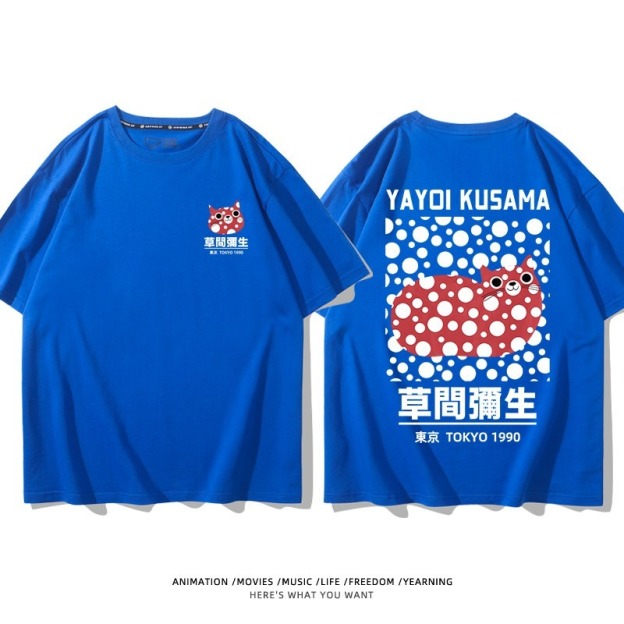 草間彌生Yayoi Kusama周邊 男女同款親子情侶 印花短袖T恤