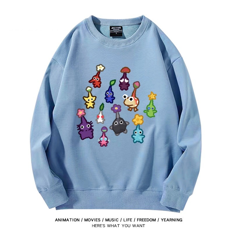 皮克敏PIKMIN4聯名男女同款情侶親子 圓領長袖